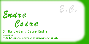 endre csire business card